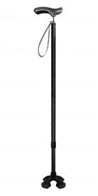 KMINA PRO - 大人用杖チェア (高さ調節ハンドル) 折りたたみ式