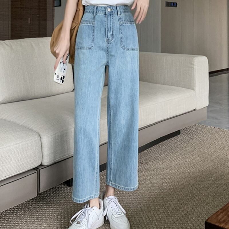  JEANS ワイドレッグデニム  nana_142cm様着用>143cm〜ブルーベリーのワイドレッグデニム | kanaji