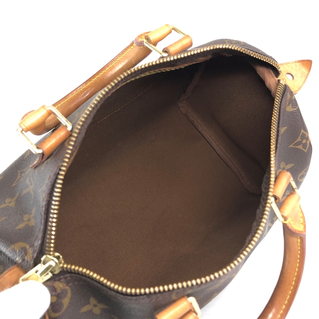 LOUIS VUITTON ルイヴィトン モノグラム ハンドバッグ ブラウン PVC レザー スピーディ25 ミニボストン vintage ヴィンテージ オールド szn2aw
