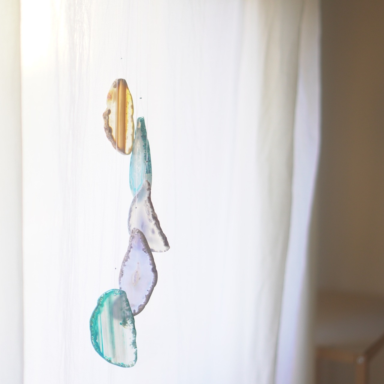 Dolphin Island 02 - アゲートヒーリングチャイム / Agate Sun Catcher Wind Chime 975