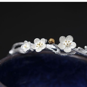 梅の花のバングル　SILVER　0229