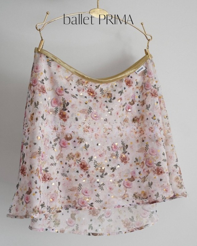 【Moraine】Floral Wrap Skirt with Waist Ribbon P0027