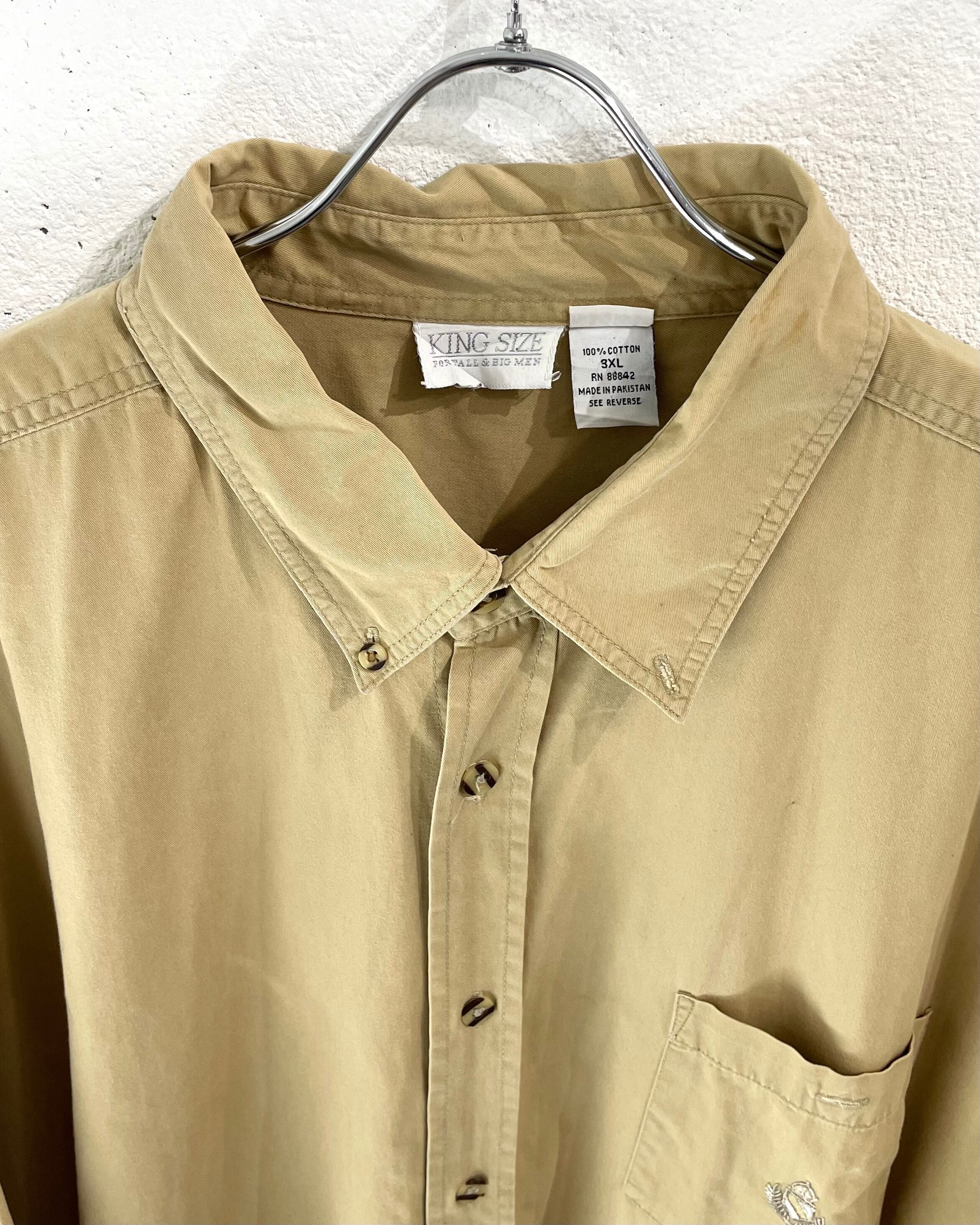 90s KING SIZE "XXXL" Big Size L/S Cotton Shirt