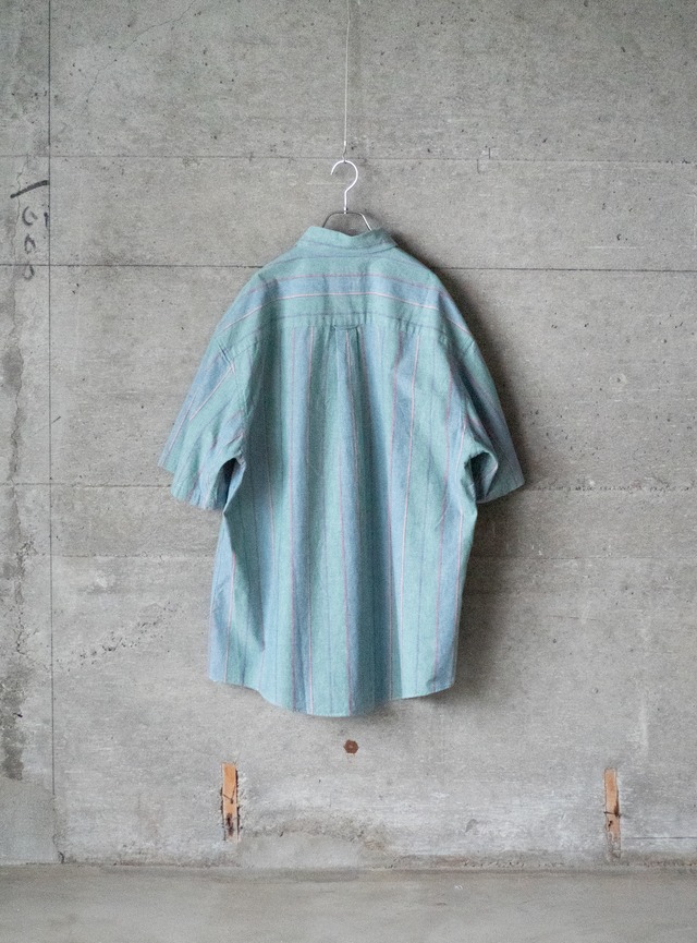 "SAVANE" 1990s Multi stripe s/s shirt