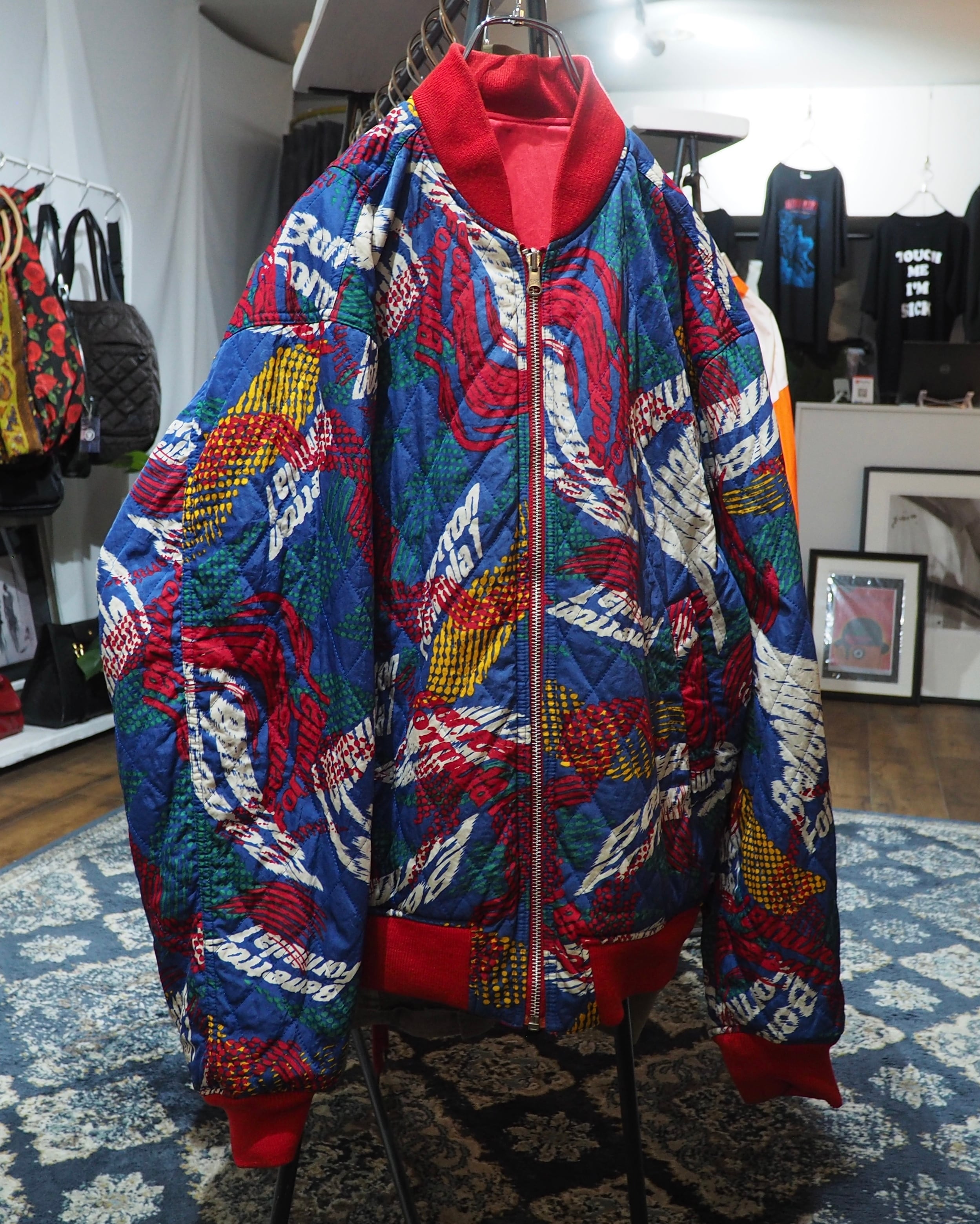 1990s ” UNITED COLORS OF BENETTON ” 2way Reversible Vintage Loose MA_1 Flight Jacket