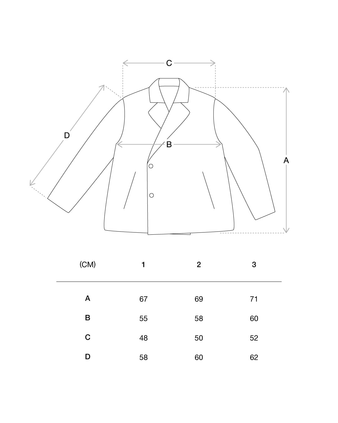 simply complicated boxy jaket　サイズ3