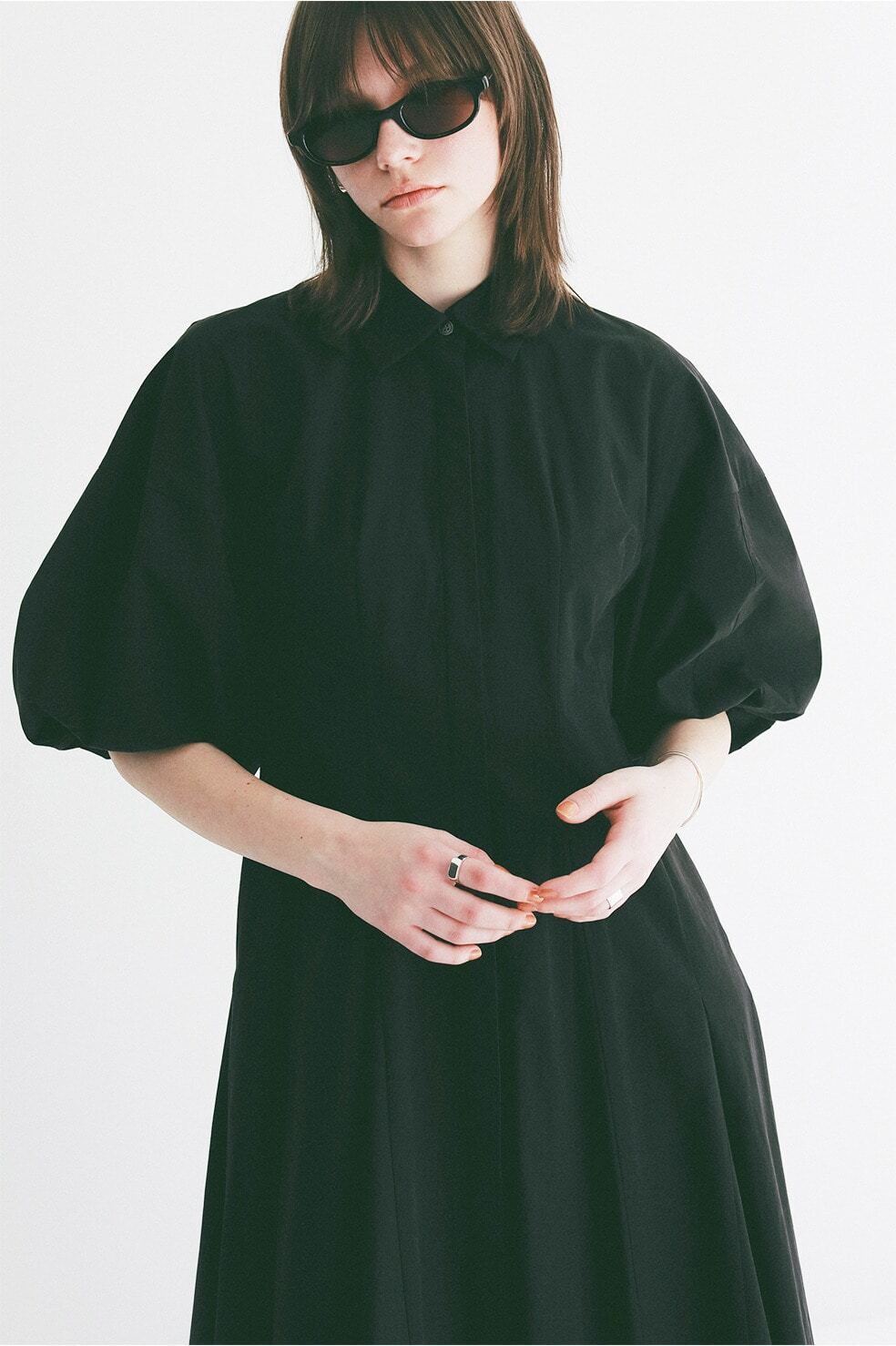 CLANE FORM SLEEVE PANEL LINE SHIRT ONEPIECE | FLICKA ASHIYA