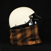 ROBIN NECK WARMER /タータンチェック(ORANGE)&ブラックファー