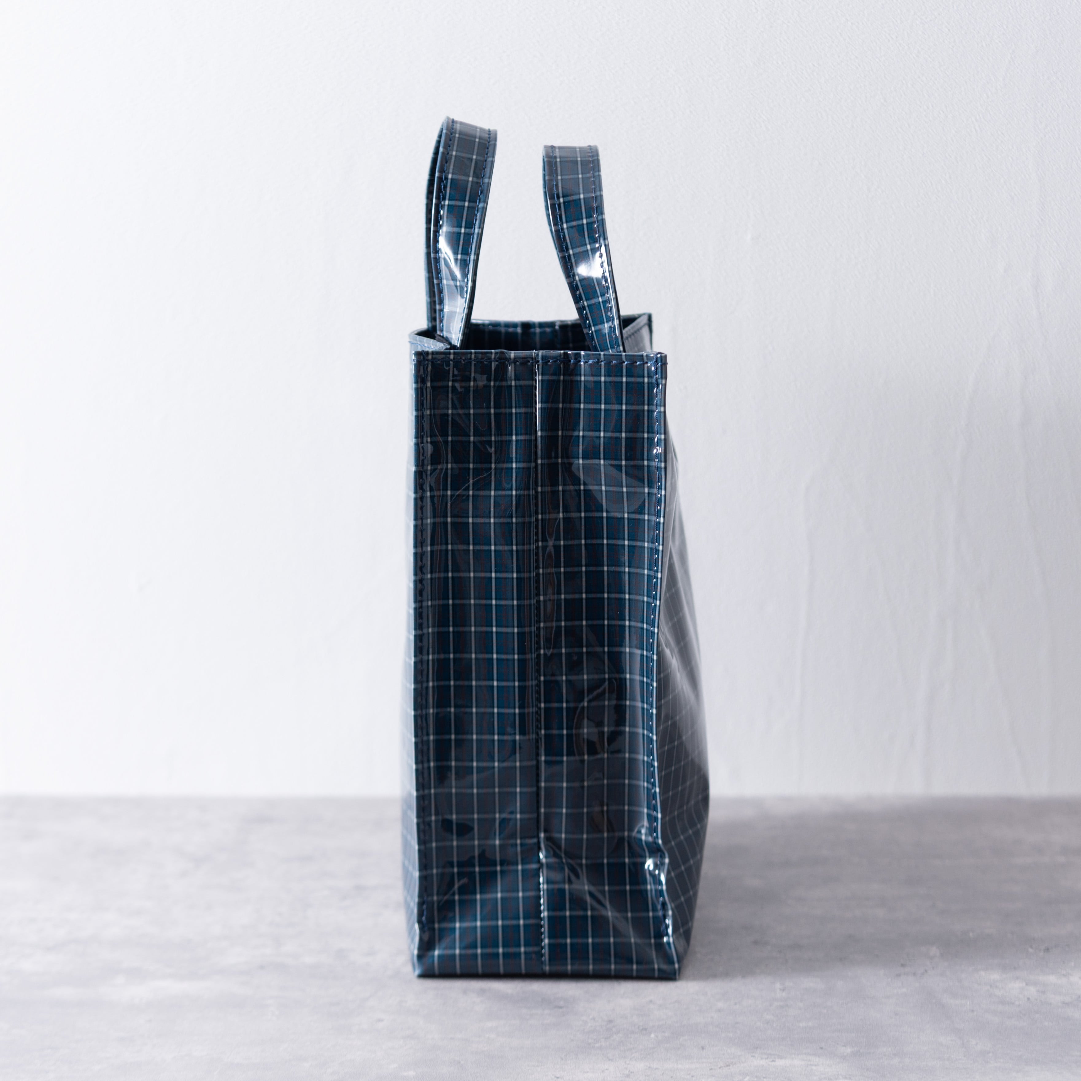 TEMBEA│PAPER TOTE SMALL | CHECK BLUE｜テンベア｜ペーパートート