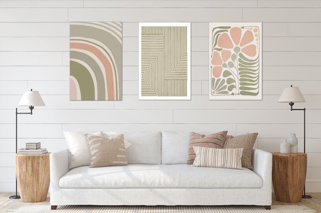 絵画/アートパネル/インテリア/モダン/北欧/おしゃれ　アートパネル 3枚セット