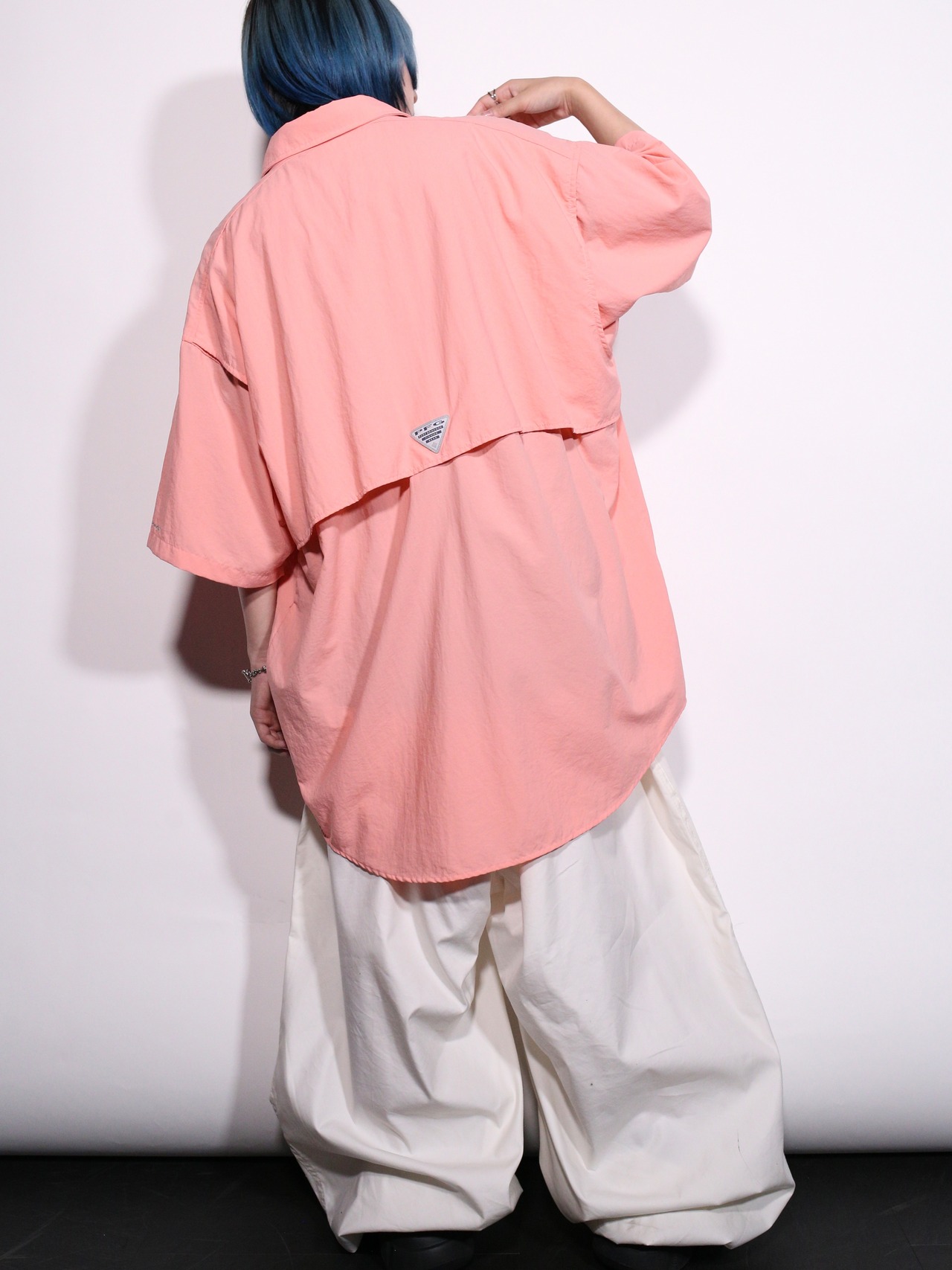 "Columbia" pink PFG fishing design s/s shirt - 5