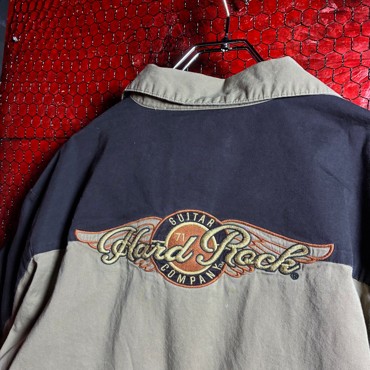 Hard Rock CAFE ワークシャツ　刺繍　ハードロックカフェ