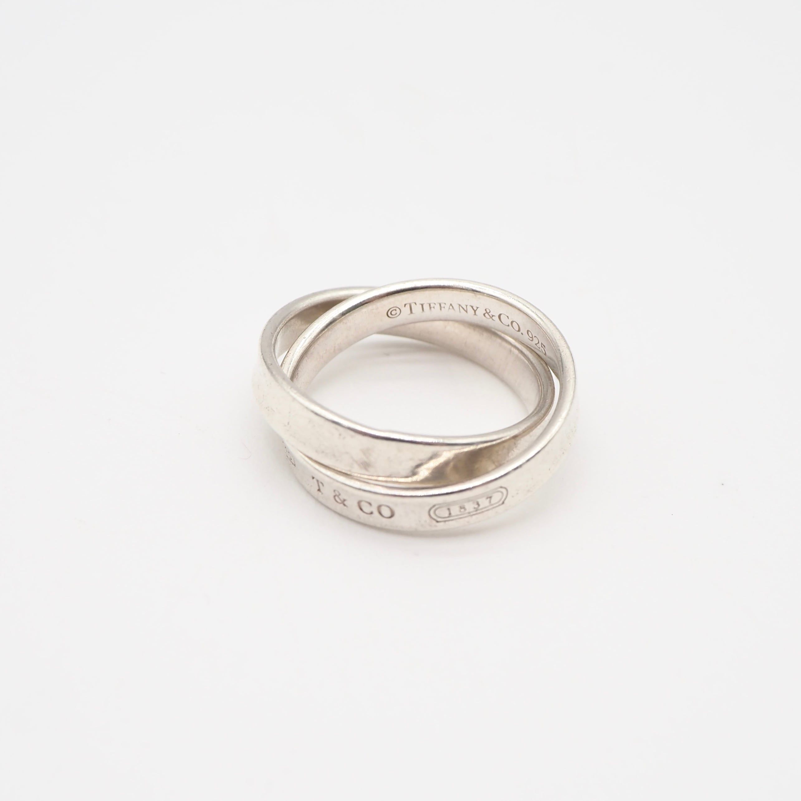 Tiffany&Co.1837 約9号 インターロッキングサークルリング シルバー925 ティファニー