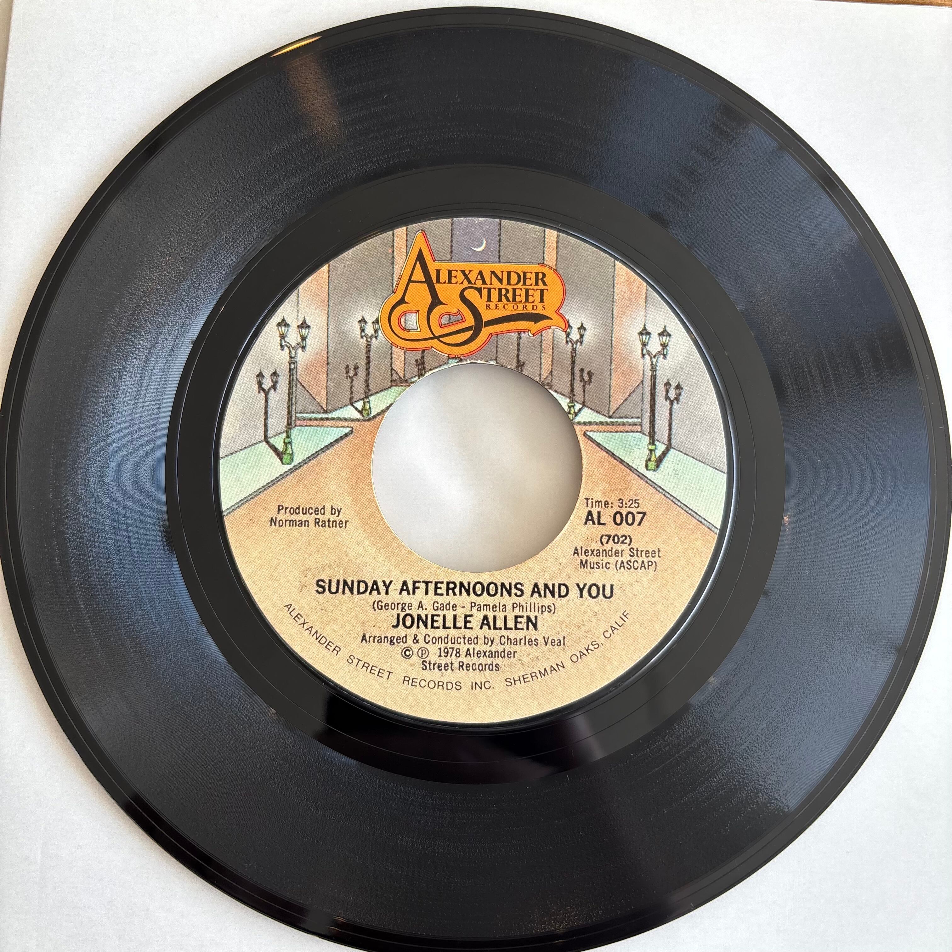 JONELLE ALLEN / BABY, I JUST WANNA LOVE YOU / SUNDAY AFTERNOONS