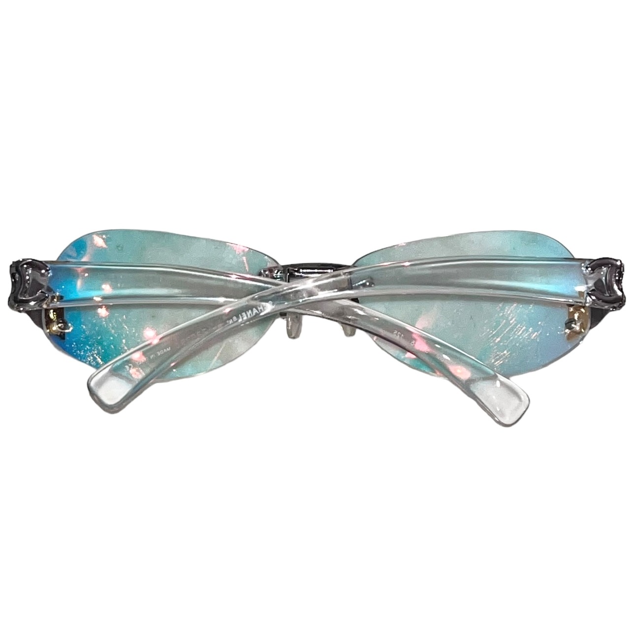 CHANEL clear frame rimless glasses