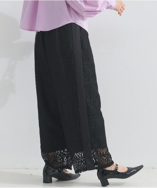 trc-255010 ブロックレースサイドラインパンツ black | OandI