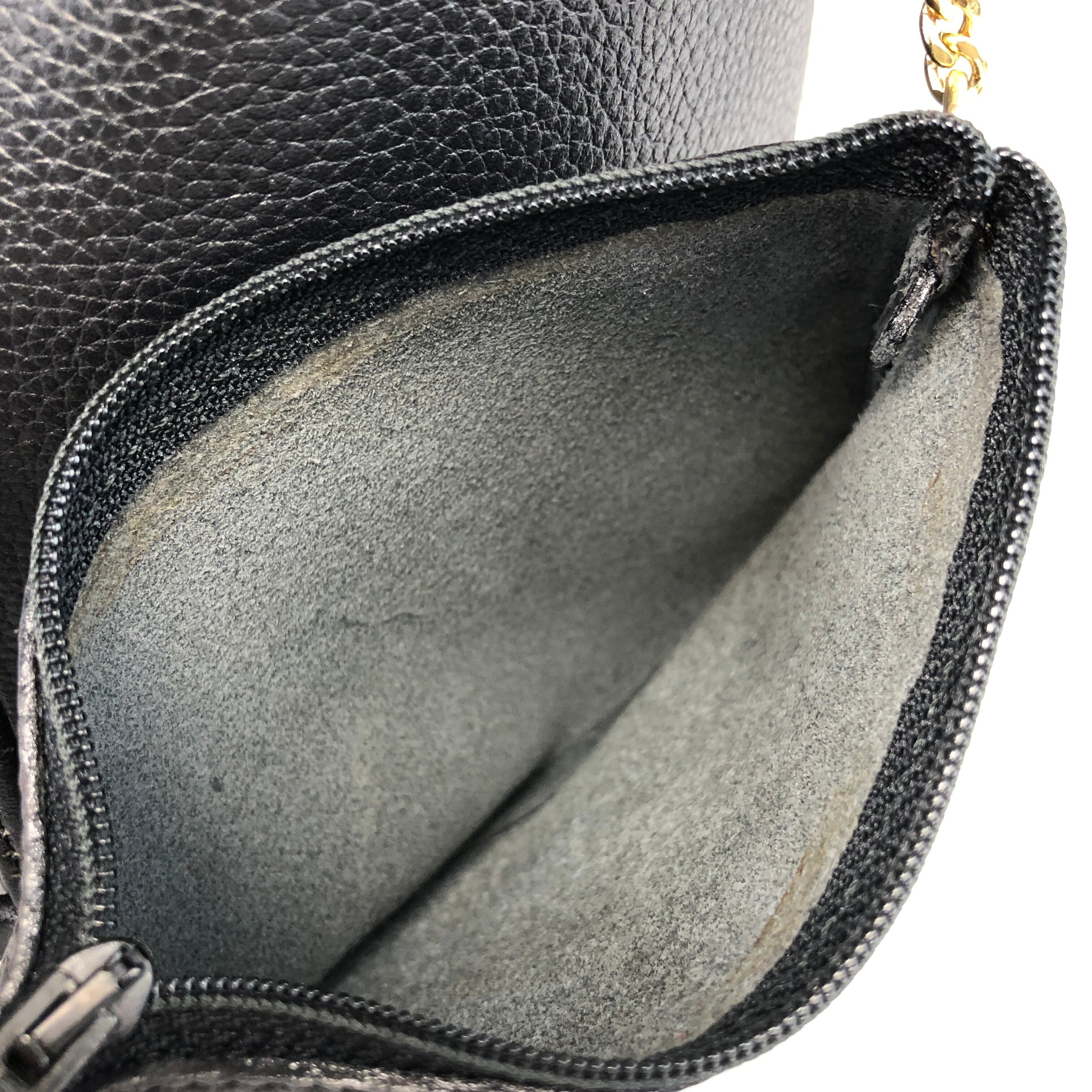 CELINE セリーヌ ショルダーバッグ ブラック マンテル レザー 巾着