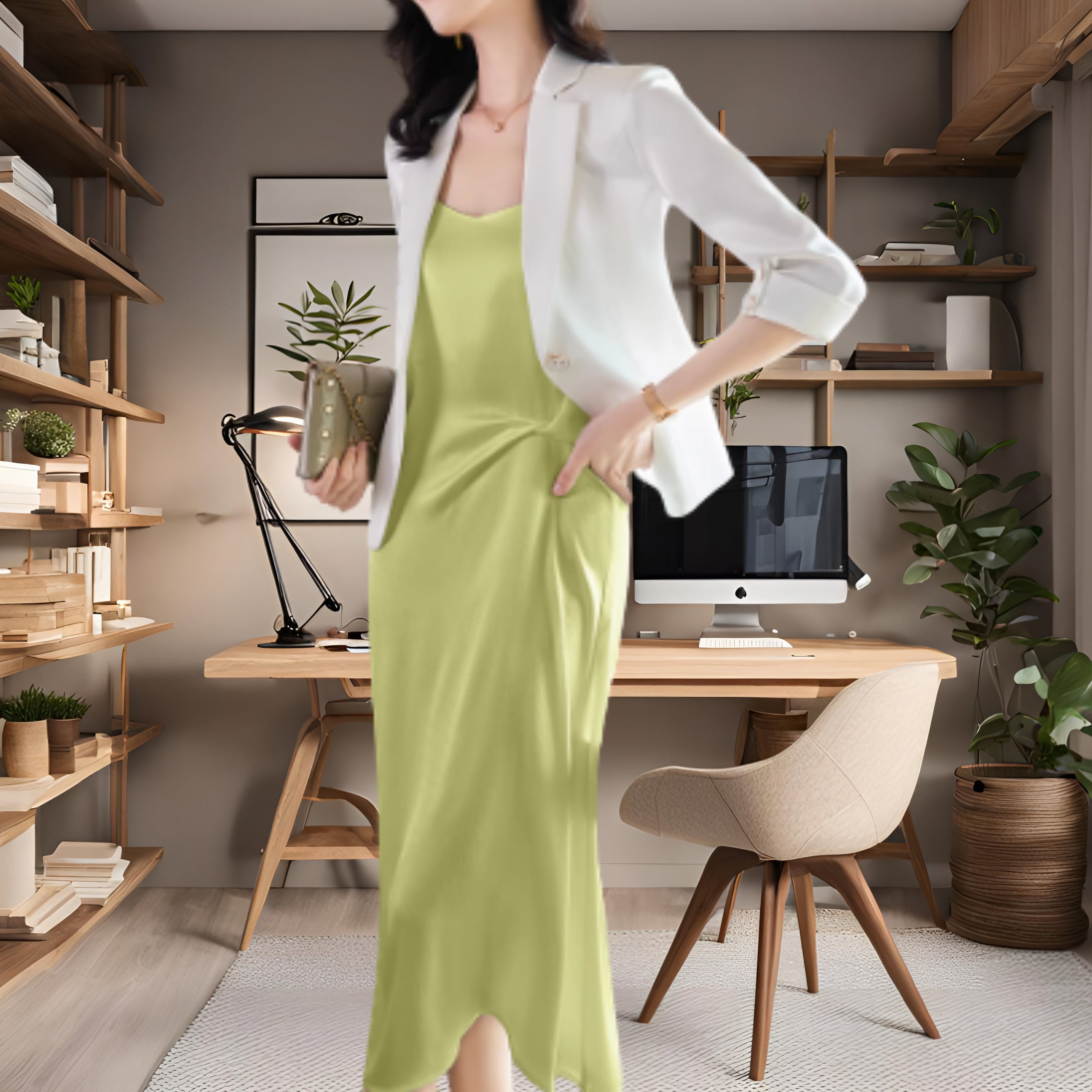 ショートジャケットandワンピースセットアップ(8color) A1062