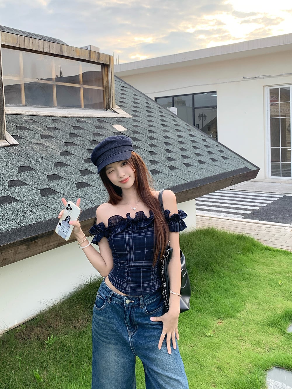 チェック トップス LIMITEDオーバーサイズチェックシャツ（RED×RED） | HATSUNEX