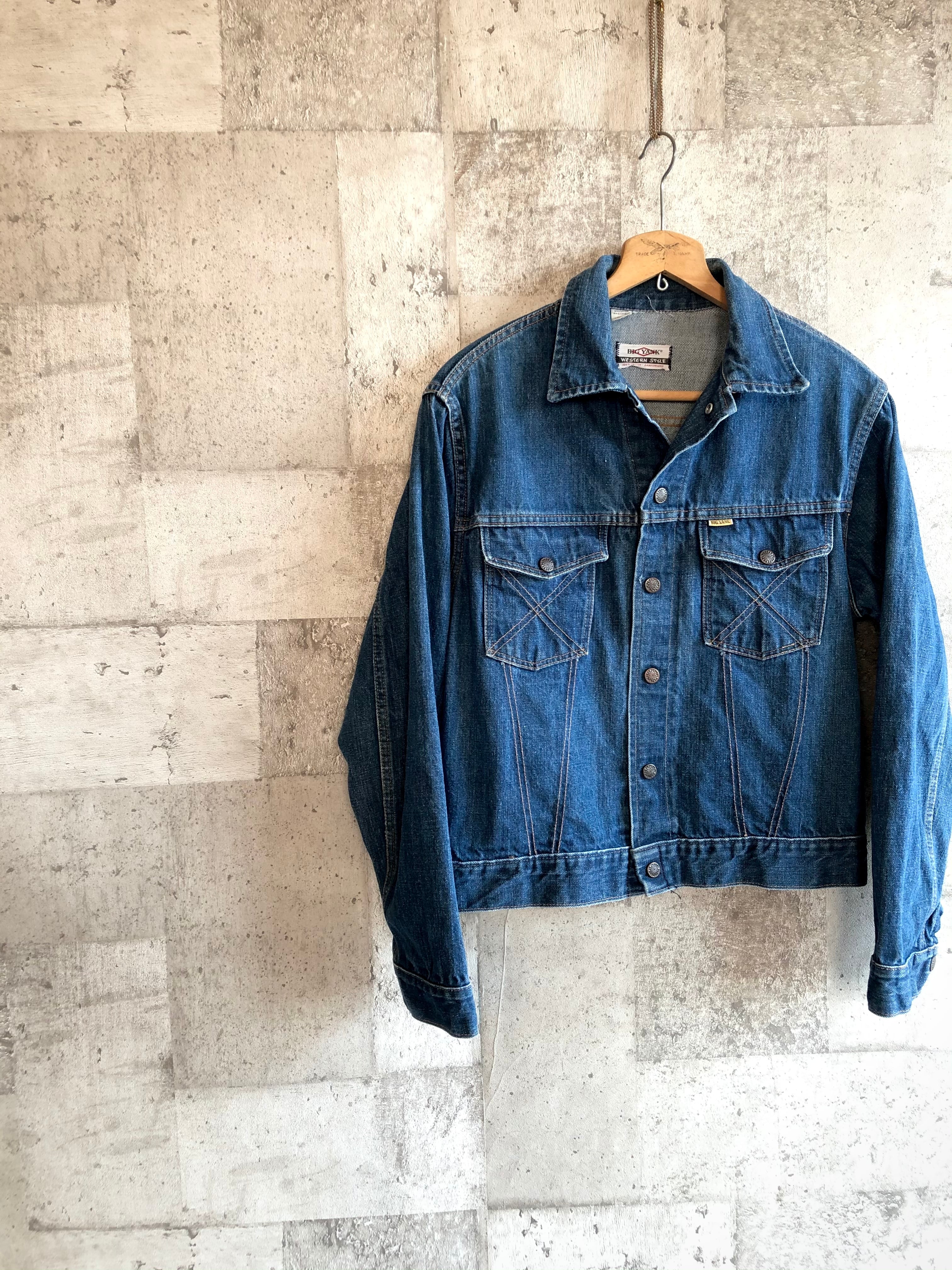 70s BIGYANK DENIM JACKET 3rd TRUCKER OLD VINTAGE ビッグヤンク G ...