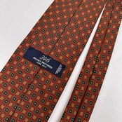 USA製◆高級◆Brooks Brothers 346 ブルックスブラザーズ ピュアシルク 絹 総柄 ネクタイ タイ/マルチ