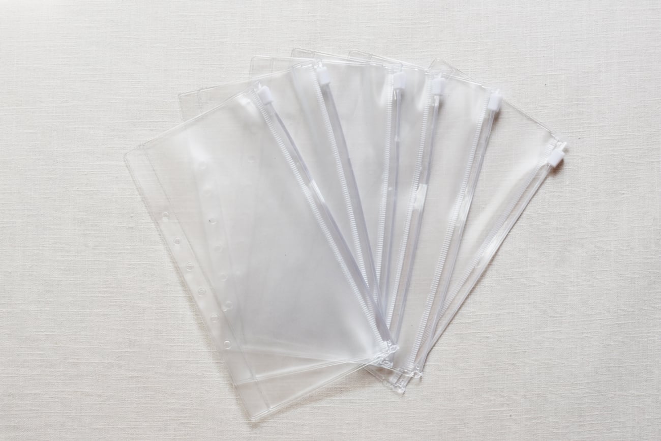 ファスナー付きクリアカードケース（PVC）5枚セット ソノリテ