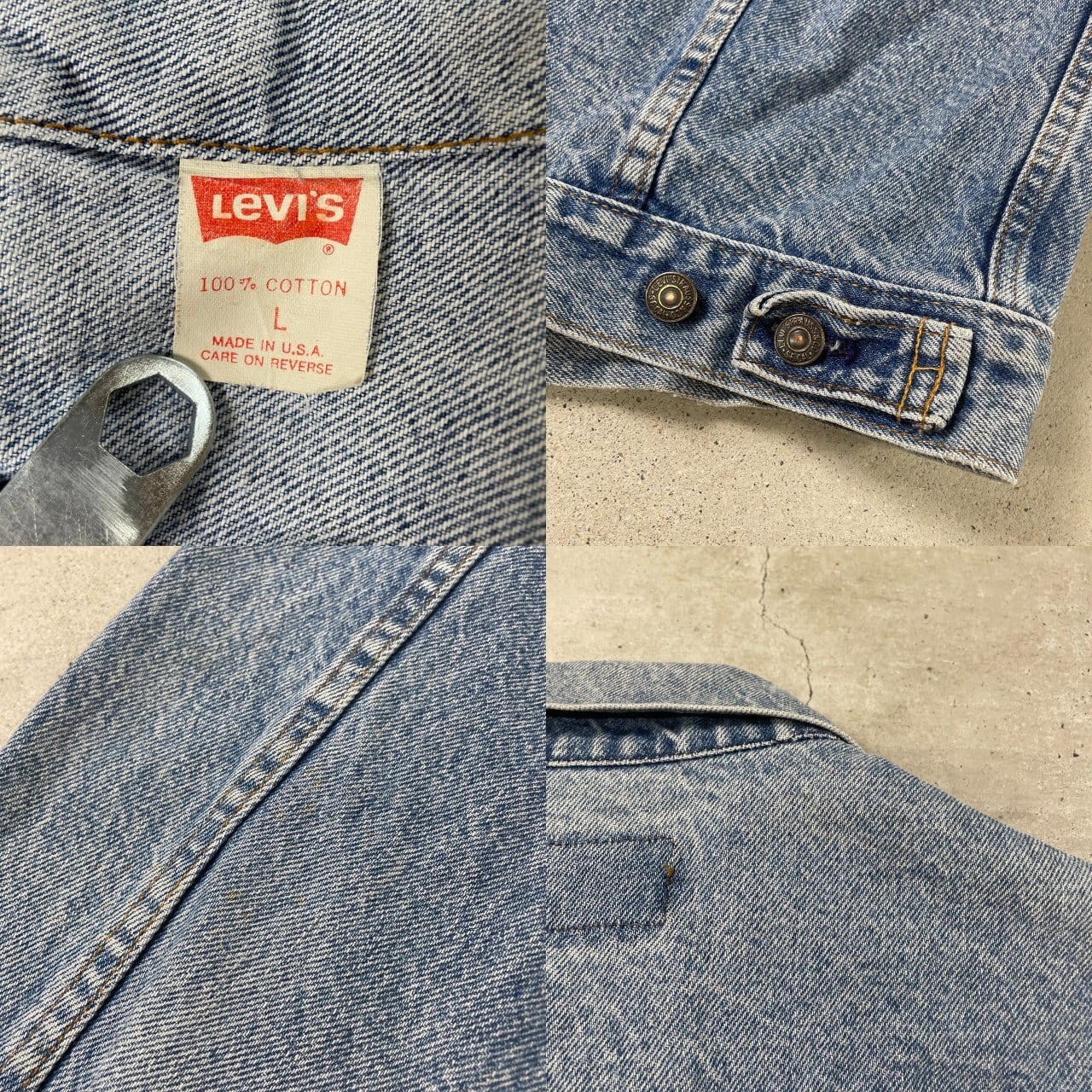 90年代 USA製 Levi's リーバイス 70507 0214 デニムジャケット メンズL