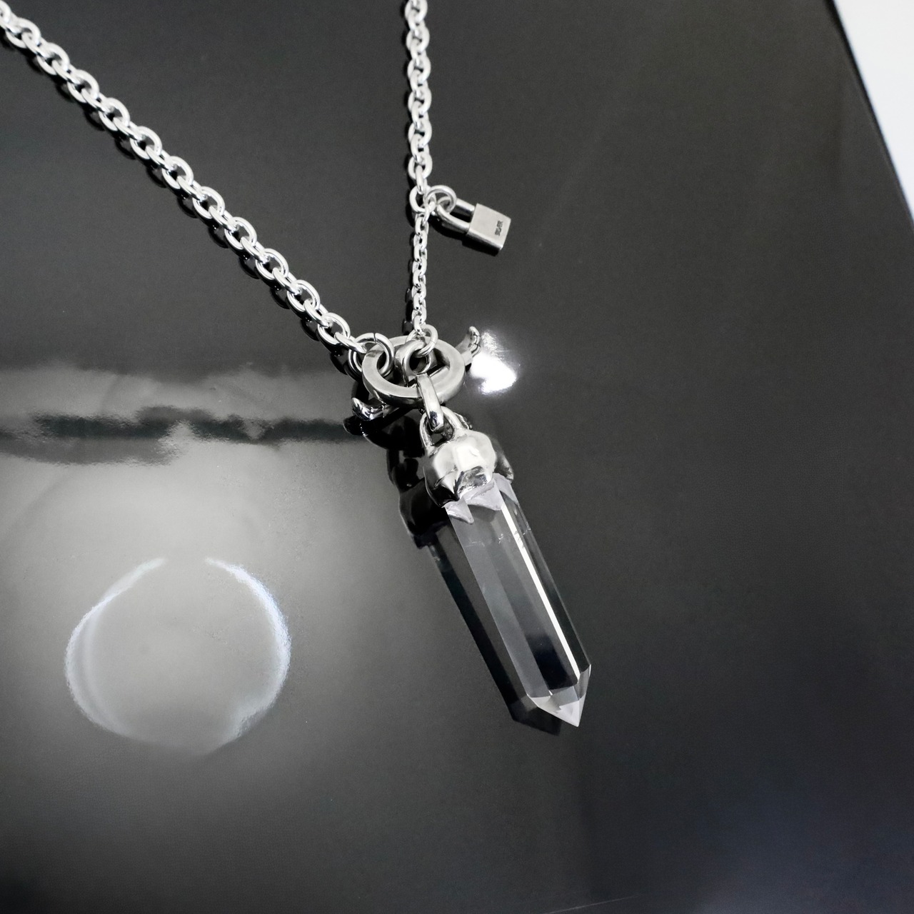 One off QUARTZ T-BAR CHAIN NECKLACE/ 限定商品 クオーツ Tバーチェーンネックレス