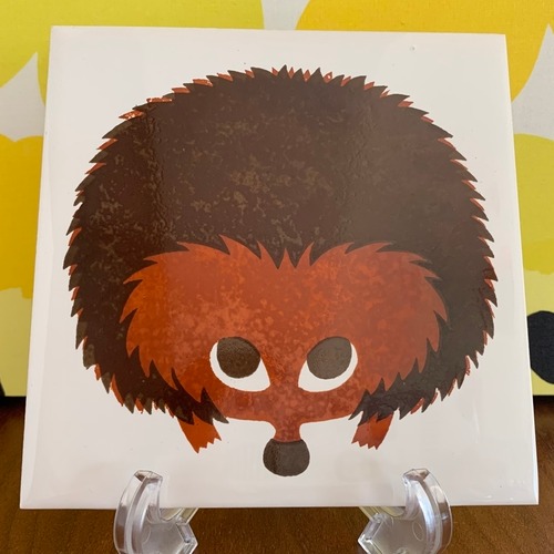 ケネス・タウンゼンドさんのアートタイル　ハリネズミ / Vintage Hedge hog art tile by Kenneth townsend