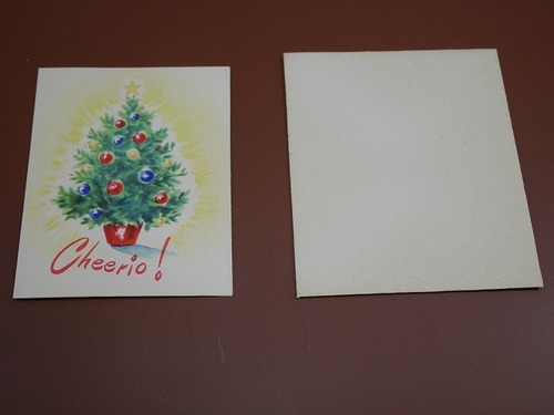 クリスマスカード　クリスマスツリー　未使用　アメリカンビンテージ