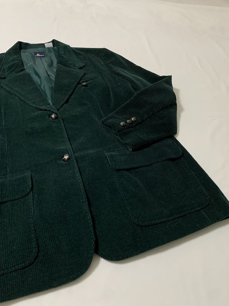 1990's Solid Color Corduroy Tailored Jacket
