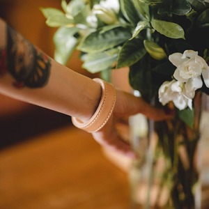 Leather Open Cuff Bracelet / レザー オープン カフ ブレスレット