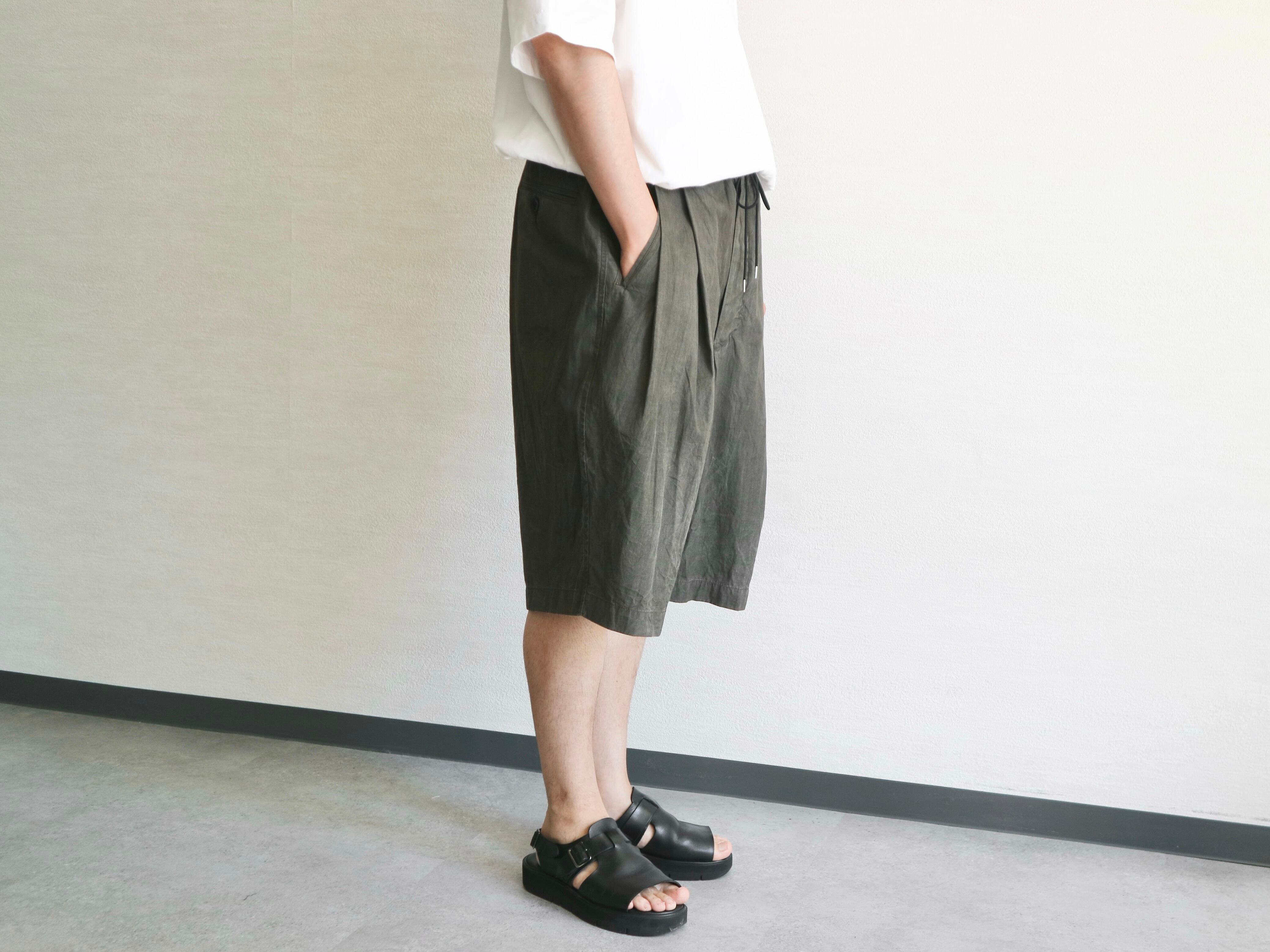HAVERSACK ハバーサック】SUMI INK DYED WIDE EASY SHORTS スミ