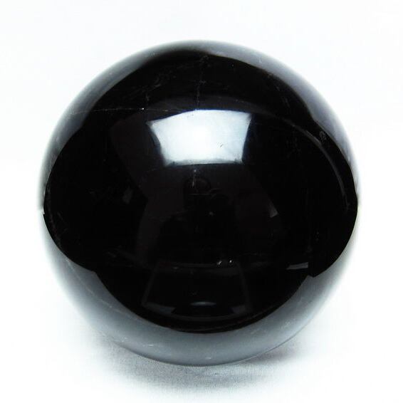 5.9Kg モリオン 丸玉 黒水晶 スフィア 163mm 原石 置物 一点物 161-758