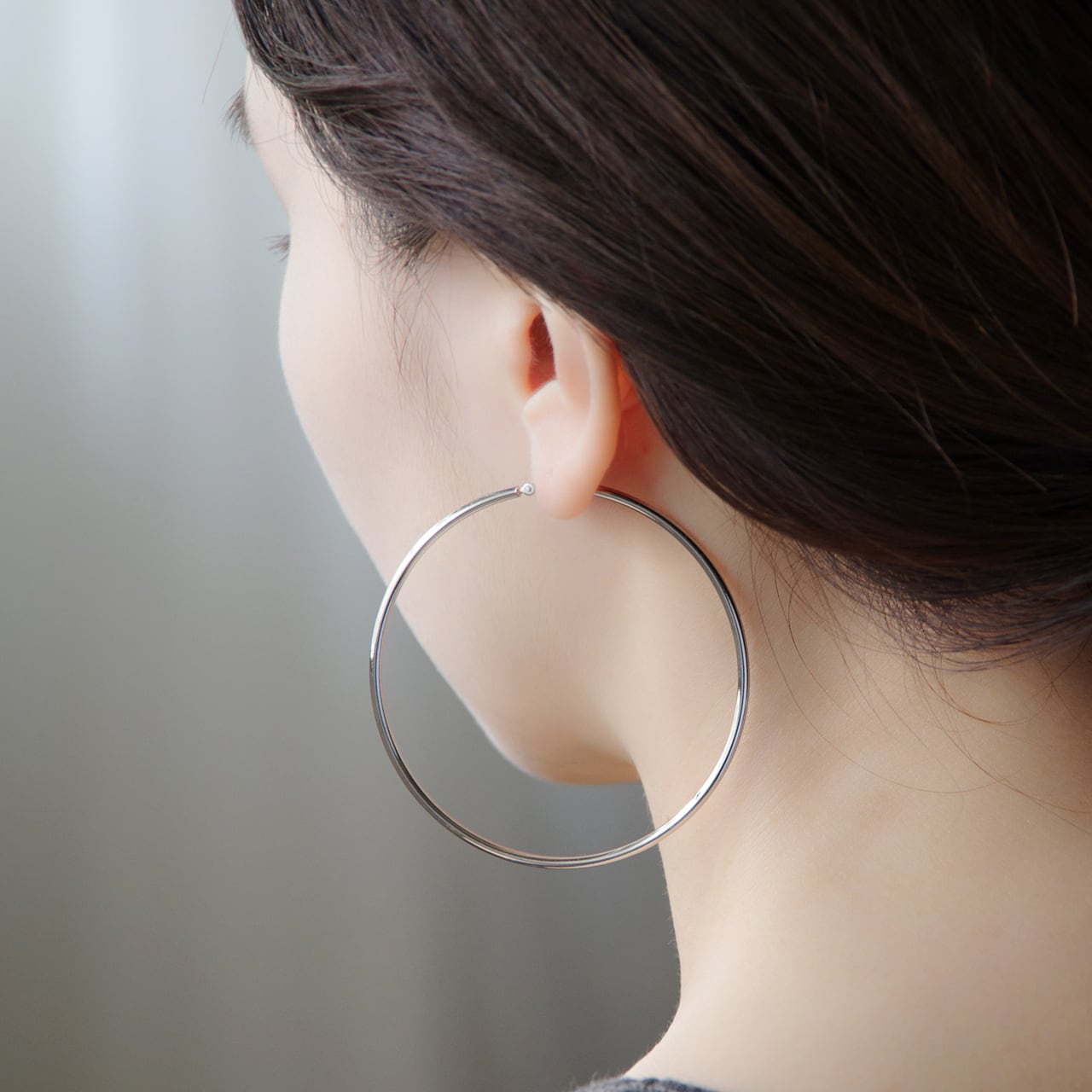 プラチナ 直径60mm フープピアス【MPT0008P1】 | MONICE/モニス