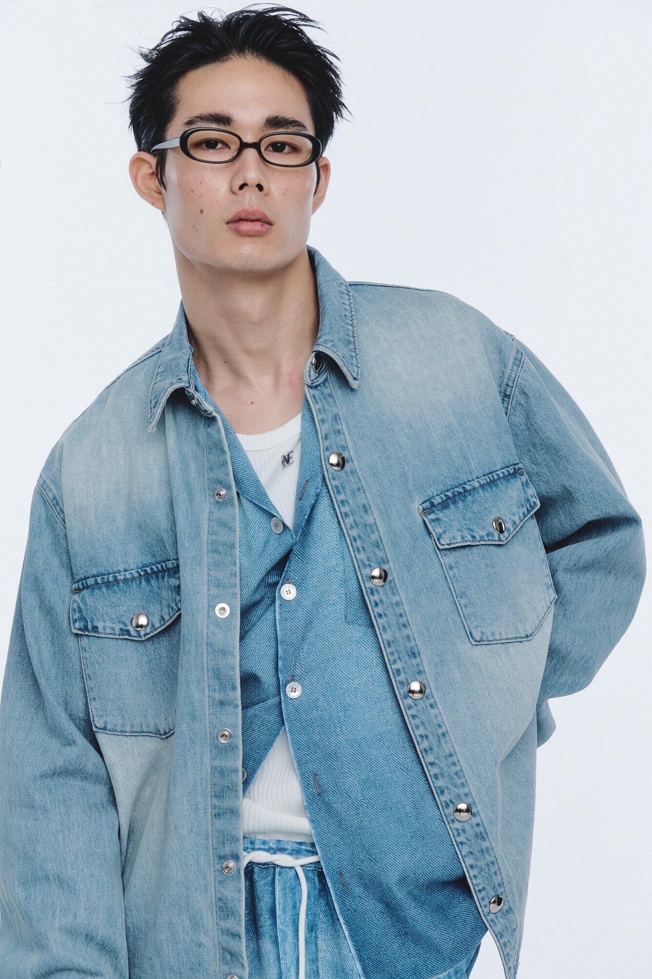 在庫少なめ！☆RIIZE ウォンビン 着用！！【NOICE】WASHED DENIM WORK