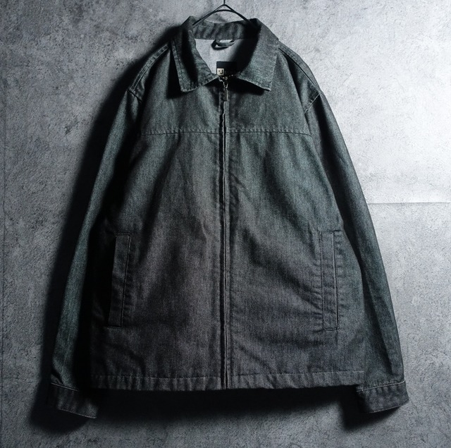 Metallic Black Swing Top Type Denim Jacket