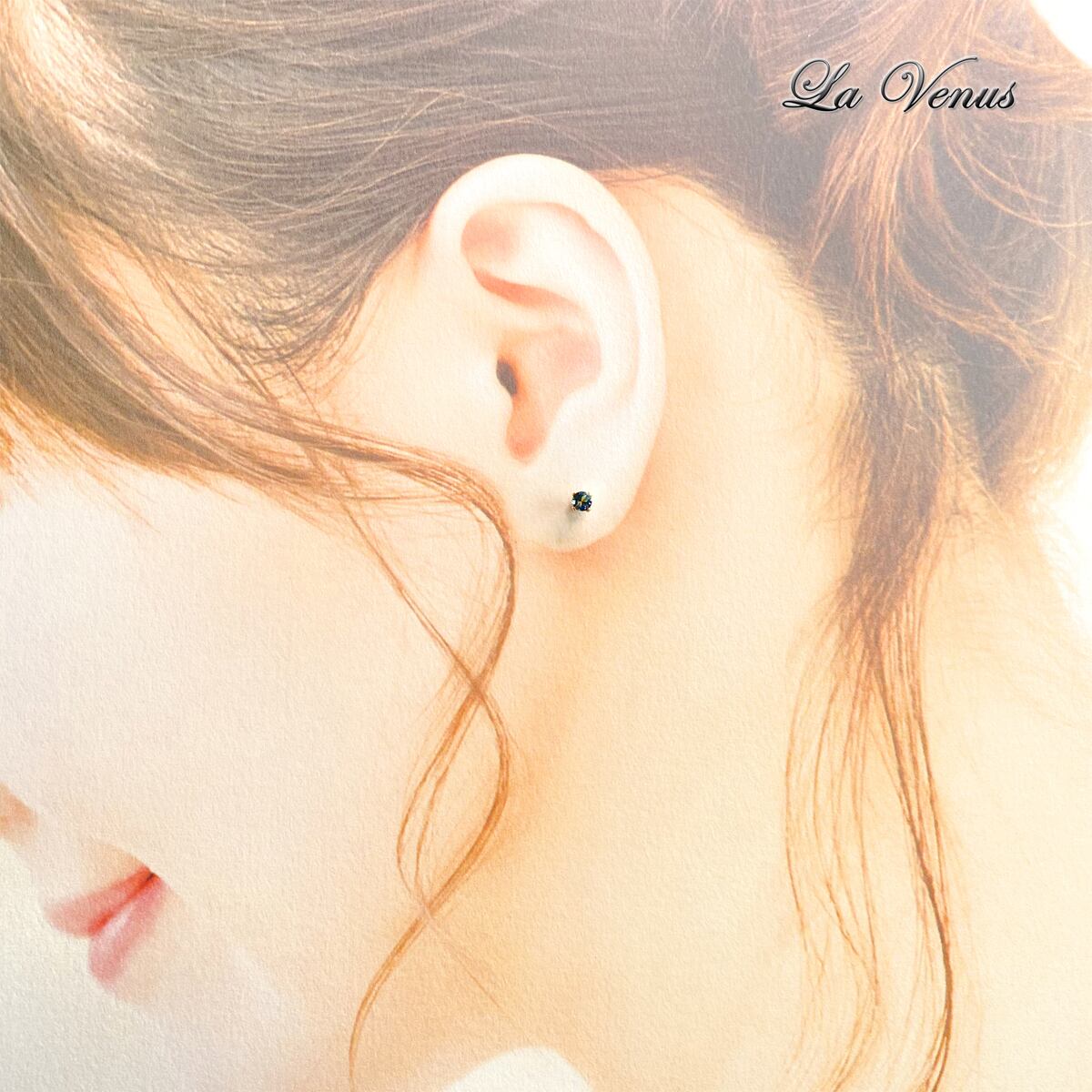 ✴︎14kgf✴︎ ロンドンブルートパーズ ピアス 3mm 金属アレルギー対応 