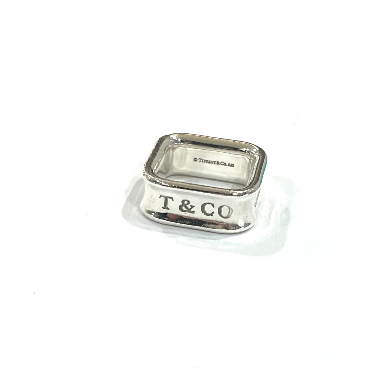 TIFFANY&CO.】2013 希少1837スクエアリング／10-12号／シルバー925