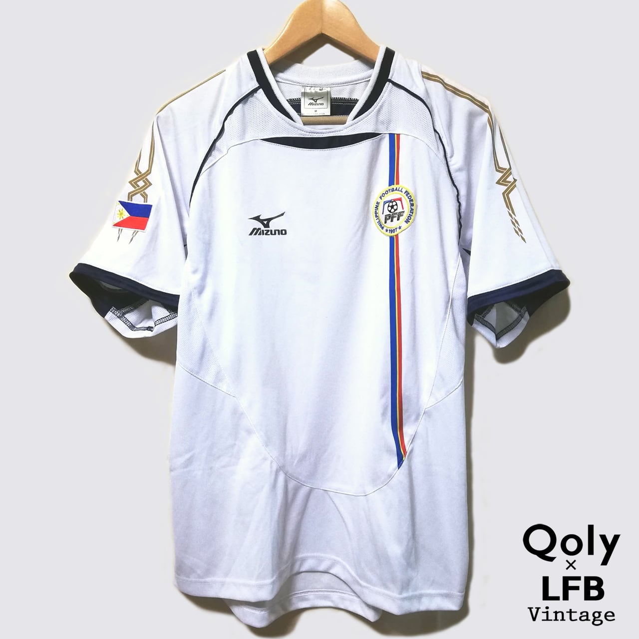  フィリピン代表ユニフォーム フィリピン代表 2011 Mizuno ホーム半袖 ユニフォーム 国旗付き（M