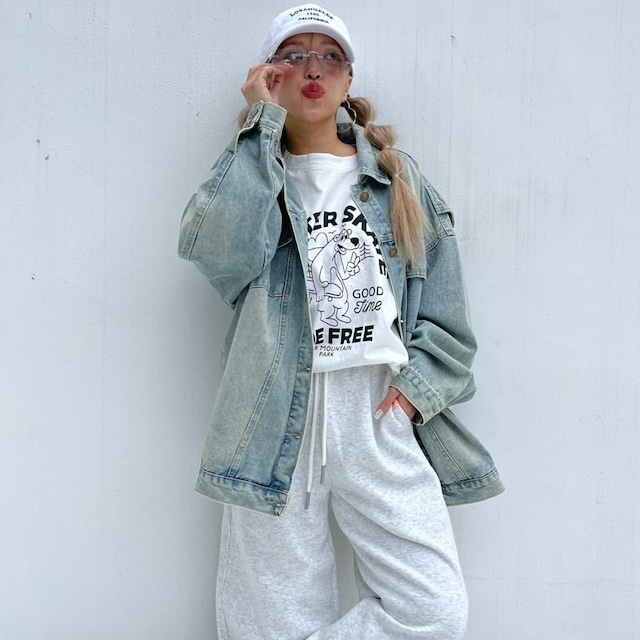 'Retro' wide denim jacket #2005