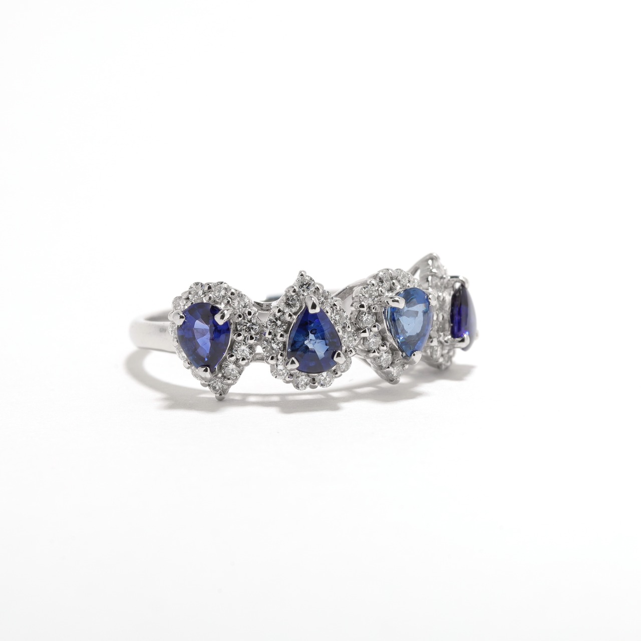 サファイアリング pt900 / 1.140ct / DA 0.390ct