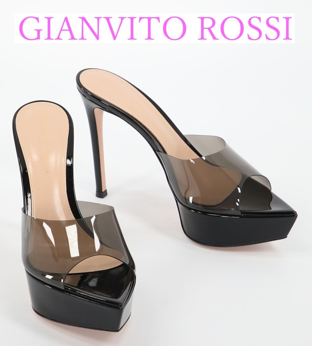 ★  Gianvito Rossi のパテントレザーのサンダル