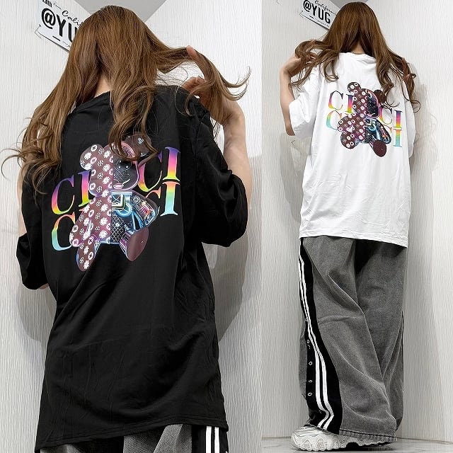 くまちゃん カラフル レインボー 虹色 バクプリ ドッキング BIG T