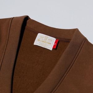 ( BROWN ) H WAPPEN SWEAT CARDIGAN