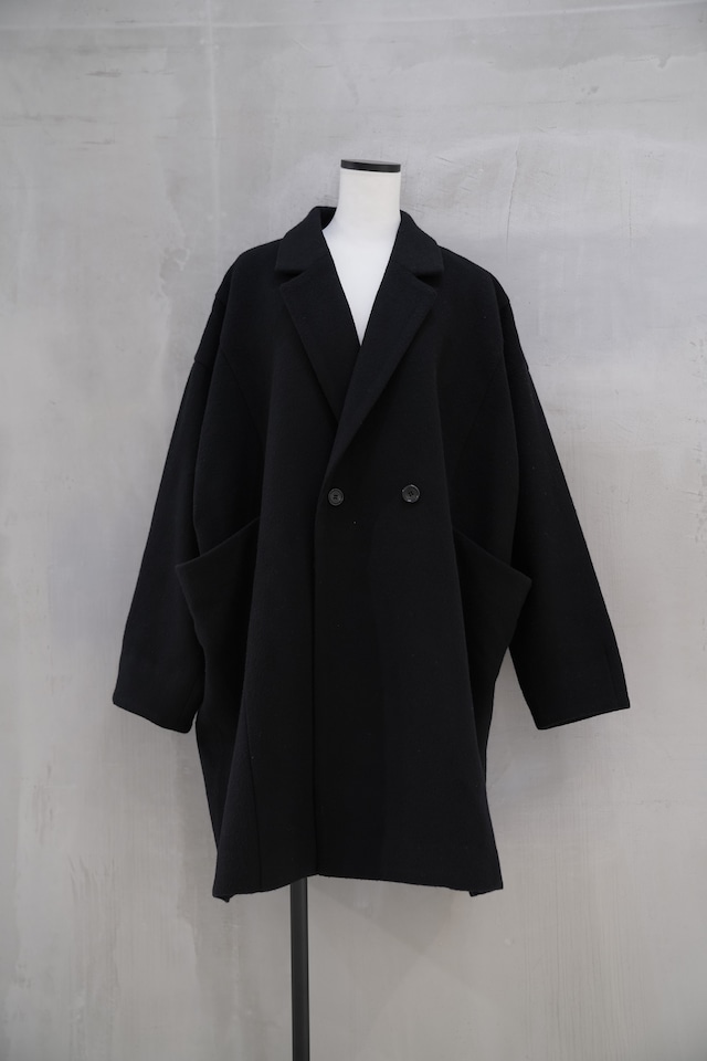 【下北沢リニューアルSALE】 BASISBROEK  wool coat BLACK "WM  RIEL"