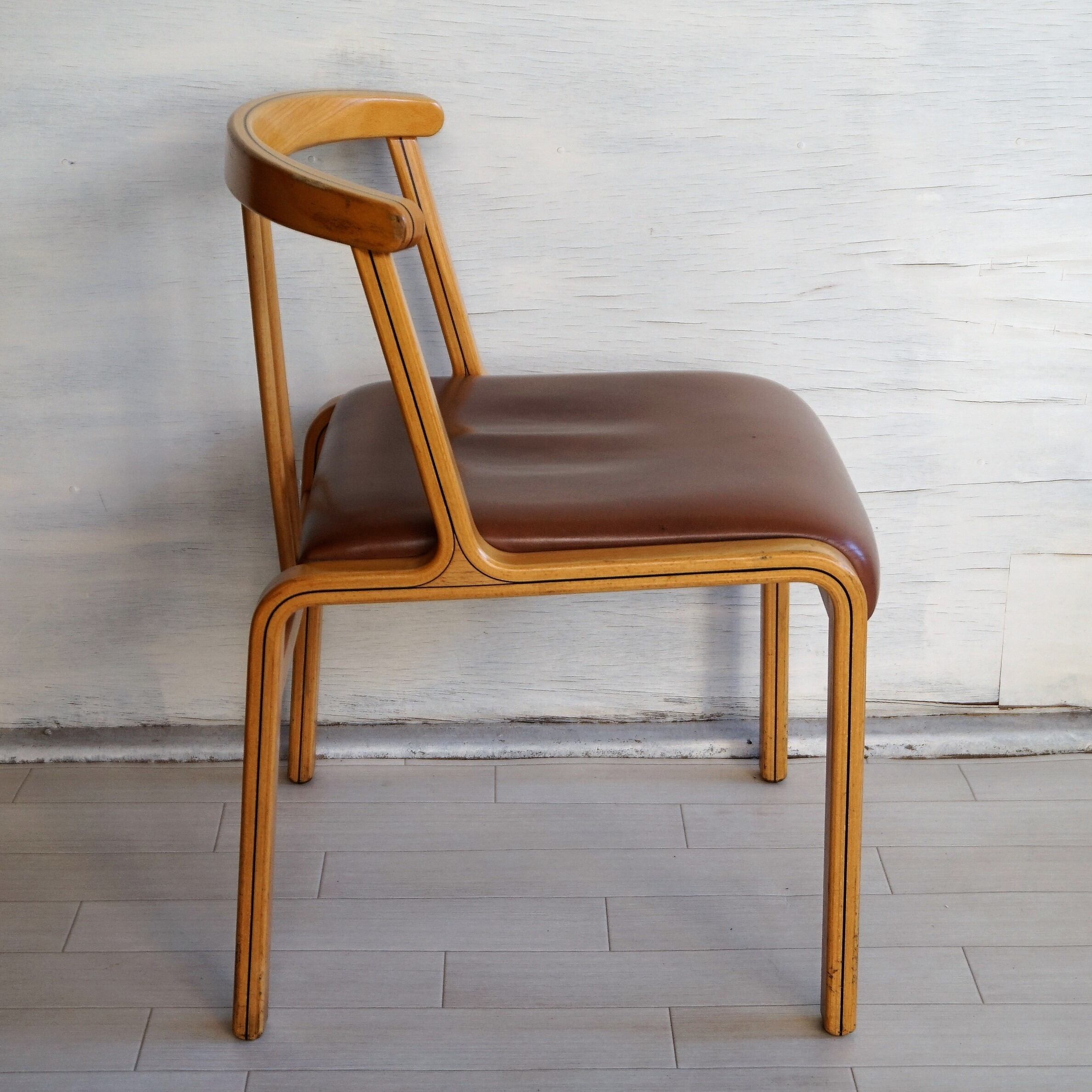銀座凮月堂 天童木工 椅子（1）ブラウン | 純喫茶家具の村田商會