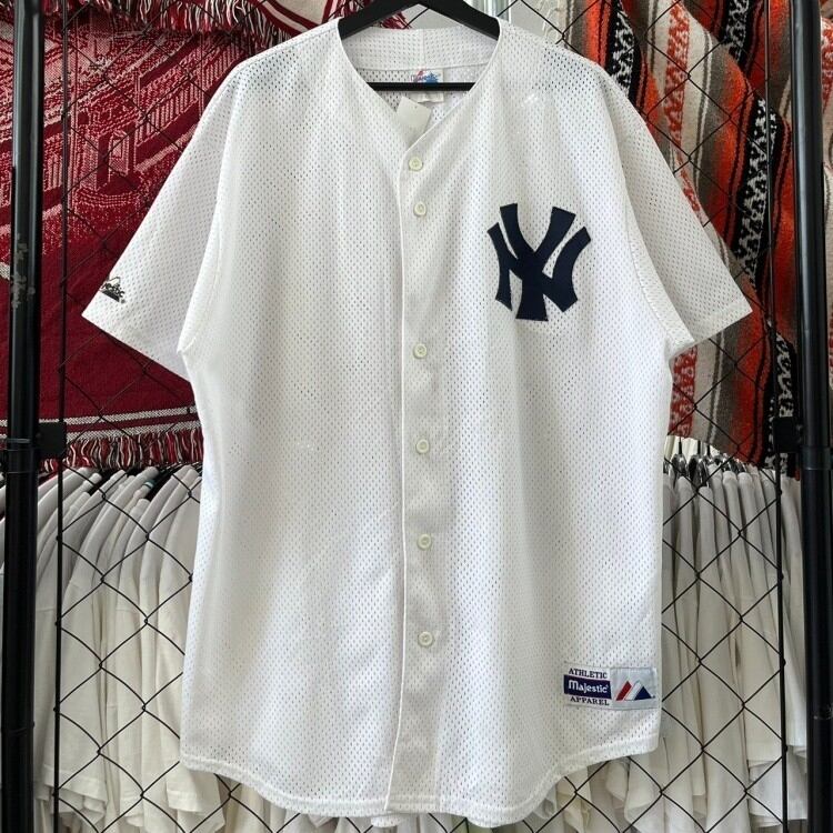 90s USA製 MLB ニューヨークヤンキース チーム系 ゲームシャツ 半袖