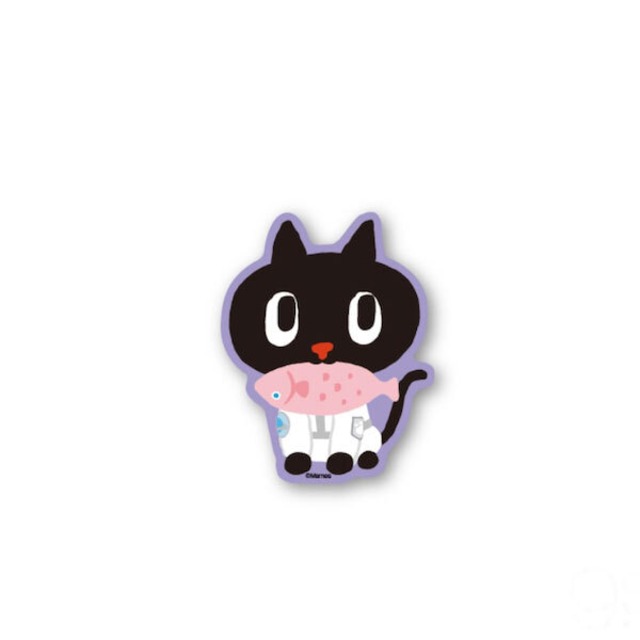 クロロ さかな 赤 キャラクターステッカー ダイカットステッカー Kuroro 猫 黒猫 ねこ 宇宙 台湾 神戸台湾 Kobe Taiwan