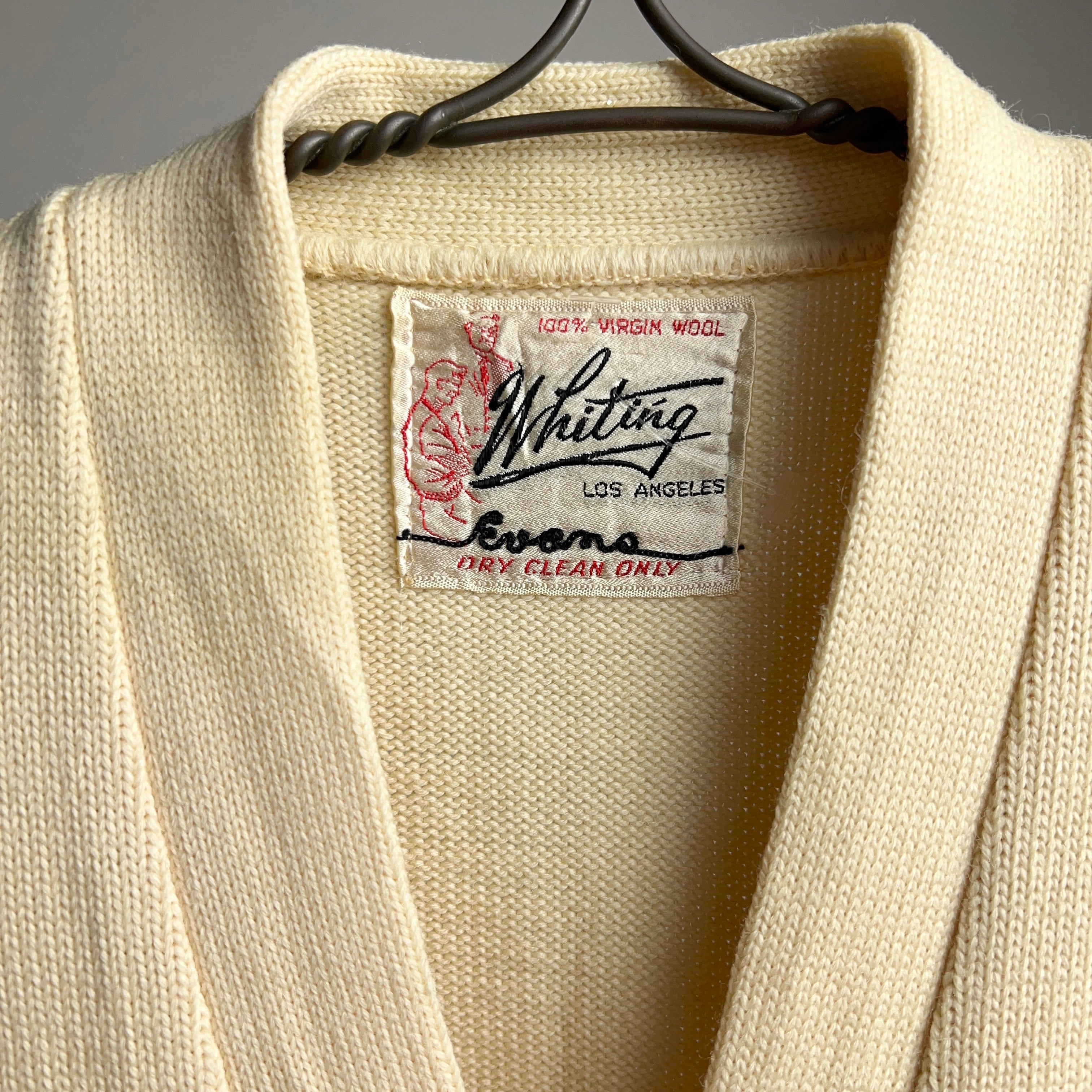 50's~60's “Whiting” Lettered Cardigan 50年代 60年代 レタードカーディガン【0908A96】【送料無料】